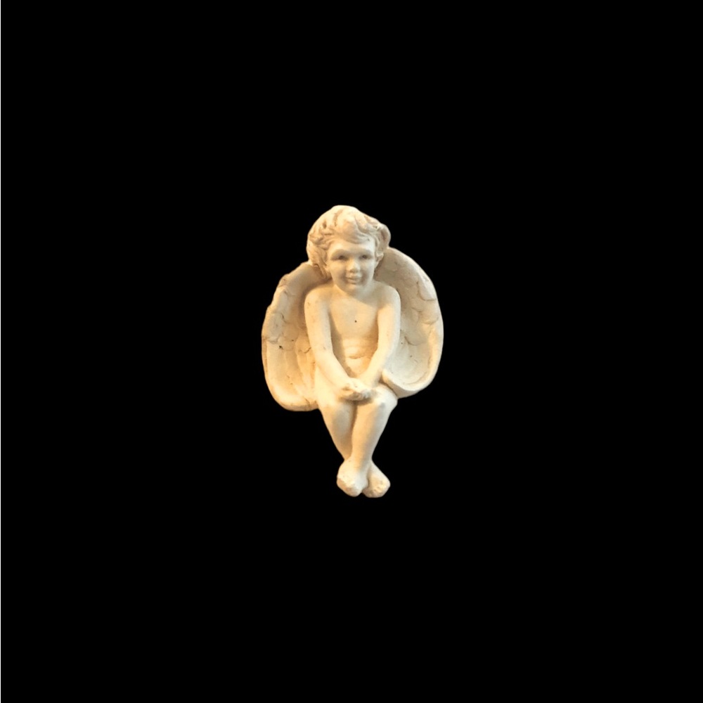 Angel Cherub Grandmacore Mob‎ Wife Off White Pin Brooch